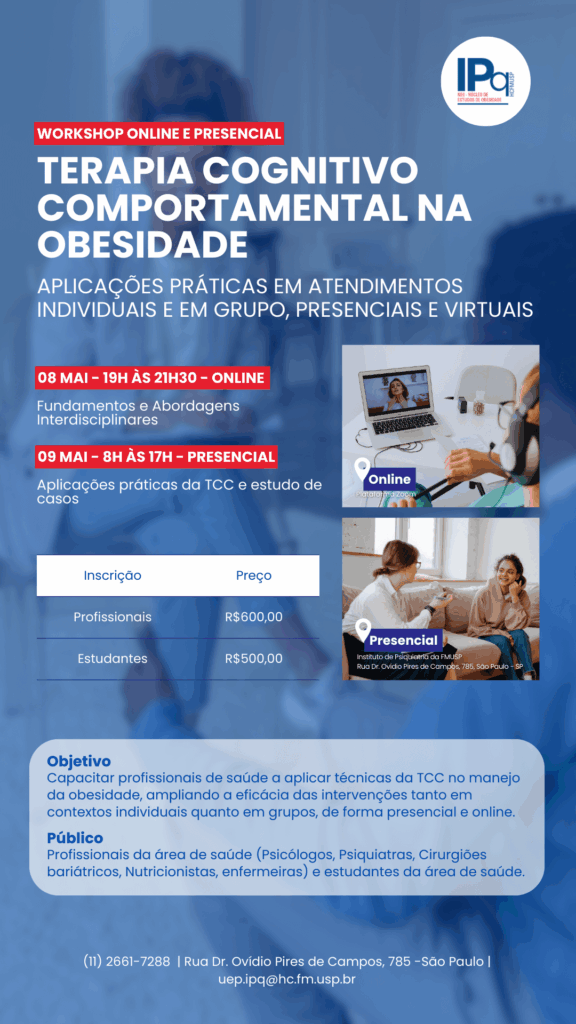 Flyer Terapia Cognitivo Comportamental na Obesidade - Instituto de Psiquiatria